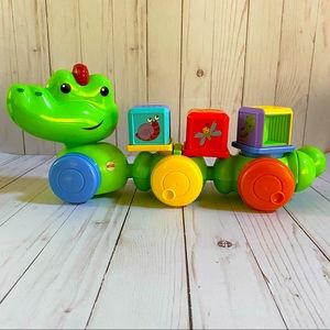 EUC Fisher Price Baby Alligator Block Toy